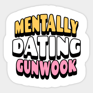 Zero base one zb1 mentally dating gunwook typography zerose kpop | Morcaworks Sticker